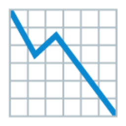 Chart Decreasing u1f4c9 Icon 256 x 256