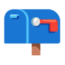 Closed Mailbox With Lowered Flag u1f4ea Icon 128 x 128