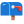 Closed Mailbox With Lowered Flag u1f4ea Icon 24 x 24