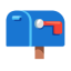 Closed Mailbox With Lowered Flag u1f4ea Icon 64 x 64