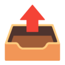 Outbox Tray u1f4e4 Icon 256 x 256