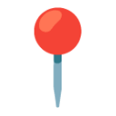 Round Pushpin u1f4cd Icon 128 x 128