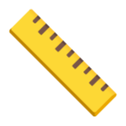 Straight Ruler u1f4cf Icon 256 x 256