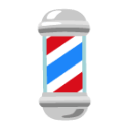 Barber Pole u1f488 Icon 256 x 256