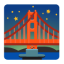 Bridge At Night u1f309 Icon 128 x 128
