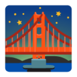 Bridge At Night u1f309 Icon 256 x 256