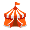 Circus Tent u1f3aa Icon 128 x 128