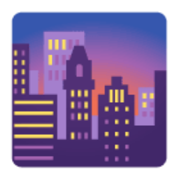 Cityscape At Dusk u1f306 Icon 256 x 256