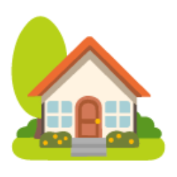House With Garden u1f3e1 Icon 256 x 256