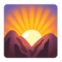 Sunrise Over Mountains u1f304 Icon 128 x 128
