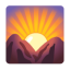 Sunrise Over Mountains u1f304 Icon 64 x 64