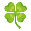 Four Leaf Clover u1f340 Icon 128 x 128