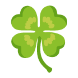Four Leaf Clover u1f340 Icon 256 x 256