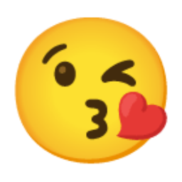 Face Throwing A Kiss u1f618 Icon 256 x 256