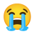 Loudly Crying Face u1f62d Icon 48 x 48