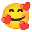 Smiling Face With Hearts u1f970 Icon 128 x 128