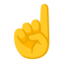 White Up Pointing Index u261d Icon 128 x 128