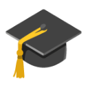 Graduation Cap u1f393 Icon 128 x 128