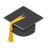 Graduation Cap u1f393 Icon 48 x 48