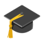 Graduation Cap u1f393 Icon 64 x 64