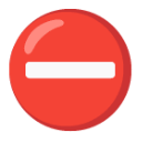 No Entry u26d4 Icon 128 x 128