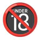 No One Under Eighteen u1f51e Icon 128 x 128