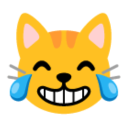 Cat Face With Tears Of Joy u1f639 Icon 256 x 256