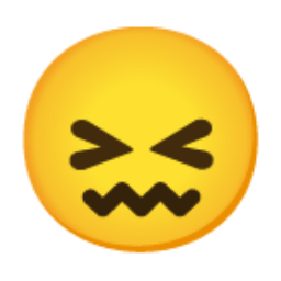 Confounded Face u1f616 Icon 256 x 256