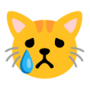 Crying Cat Face u1f63f Icon 128 x 128