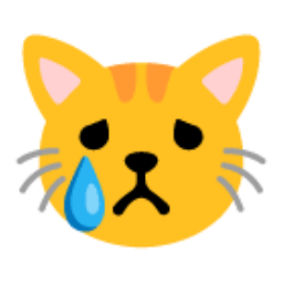 Crying Cat Face u1f63f Icon 256 x 256