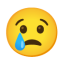Crying Face u1f622 Icon 64 x 64