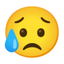 Disappointed But Relieved Face u1f625 Icon 128 x 128
