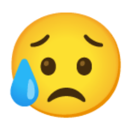 Disappointed But Relieved Face u1f625 Icon 256 x 256