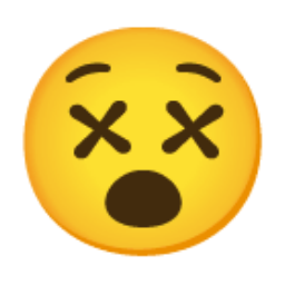 Dizzy Face u1f635 Icon 256 x 256