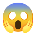 Face Screaming In Fear u1f631 Icon 128 x 128