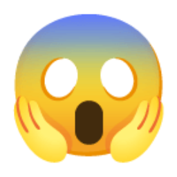 Face Screaming In Fear u1f631 Icon 256 x 256