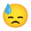 Face With Cold Sweat u1f613 Icon 64 x 64