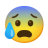 Face With Open Mouth And Cold Sweat u1f630 Icon 48 x 48