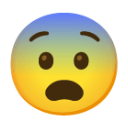Fearful Face u1f628 Icon 128 x 128