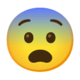 Fearful Face u1f628 Icon 256 x 256
