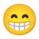 Grinning Face With Smiling Eyes u1f601 Icon 128 x 128