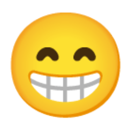 Grinning Face With Smiling Eyes u1f601 Icon 256 x 256