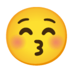 Kissing Face With Closed Eyes u1f61a Icon 256 x 256