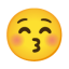 Kissing Face With Closed Eyes u1f61a Icon 64 x 64
