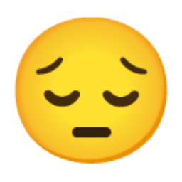 Pensive Face u1f614 Icon 256 x 256
