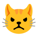 Pouting Cat Face u1f63e Icon 128 x 128