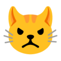 Pouting Cat Face u1f63e Icon 256 x 256