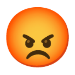 Pouting Face u1f621 Icon 256 x 256