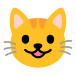 Smiling Cat Face With Open Mouth u1f63a Icon 256 x 256