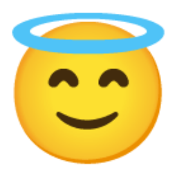 Smiling Face With Halo u1f607 Icon 256 x 256